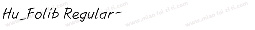 Hu_Folib Regular字体转换